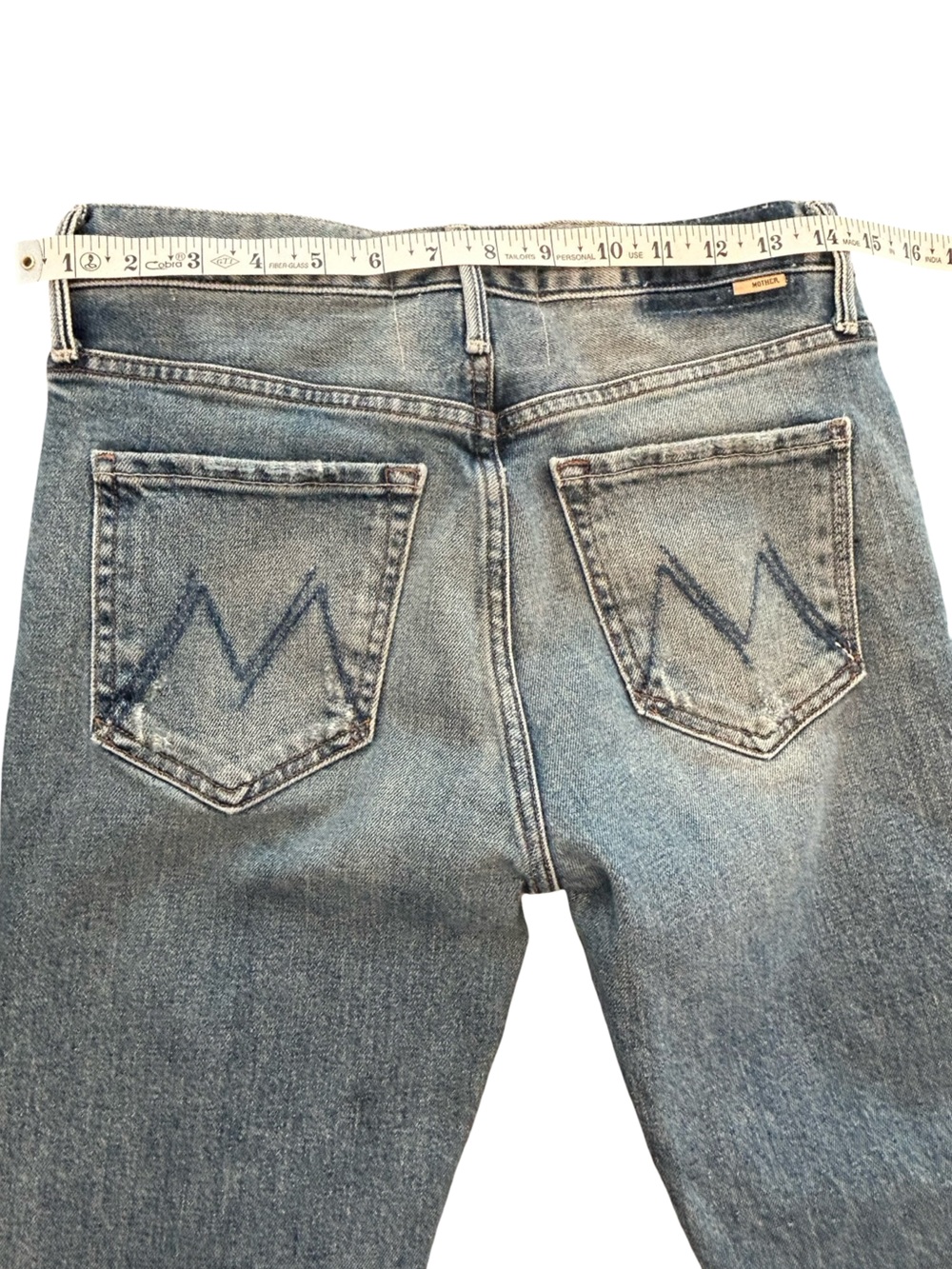 Mother jeans Trickster skimp fray thrill seeker wash raw hem grunge edgy chic 24 - Picture 14 of 15